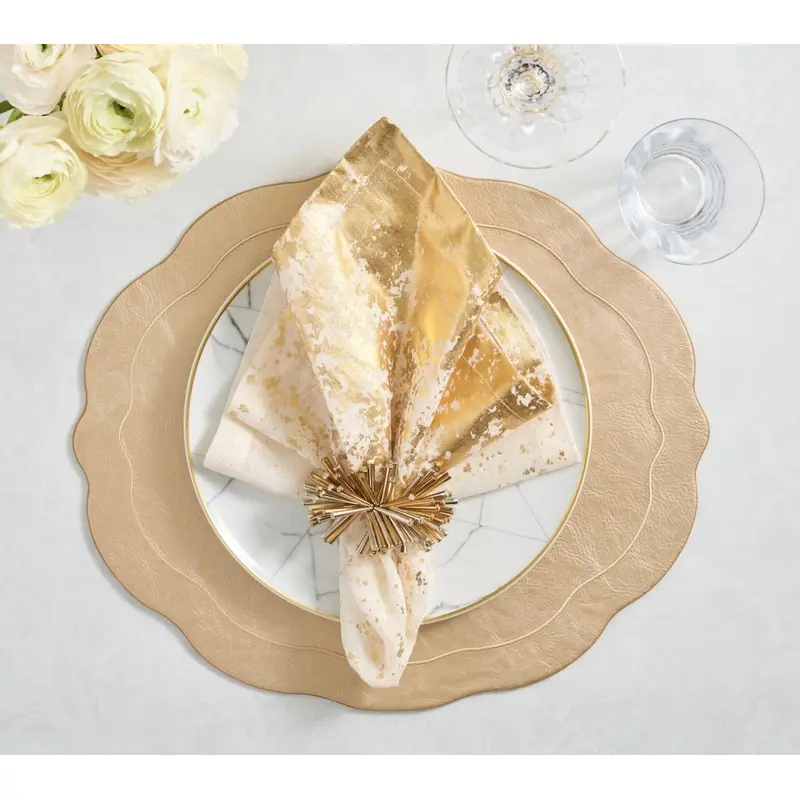 Tailored Placemat in Gold by Kim Seybert