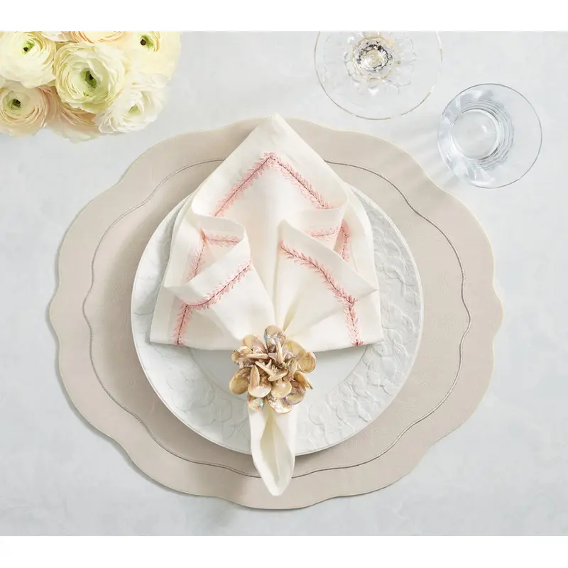 Tailored Placemat in Ivory by Kim Seybert