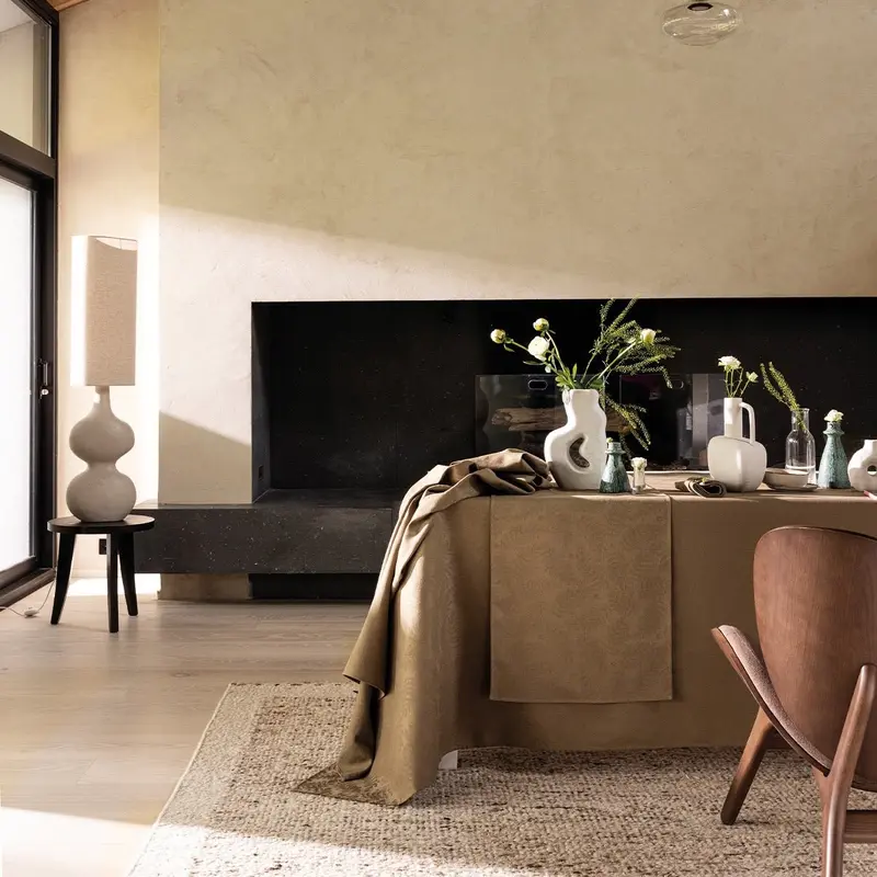 Vegetal Mood Green Tablecloth By Le Jacquard Francais