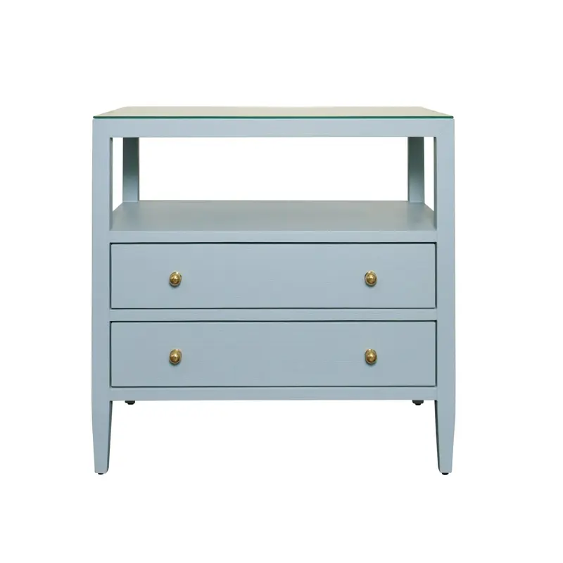 Douglas Light Blue Side Table by Worlds Away