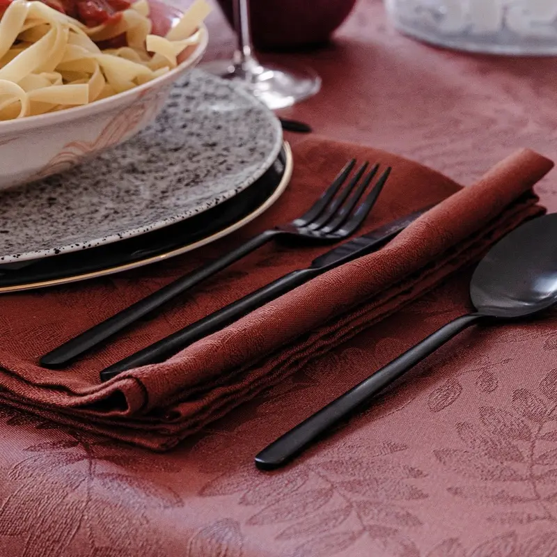 Vegetal Mood Red Napkins by Le Jacquard Francais