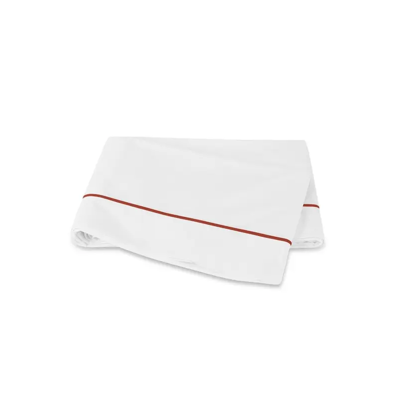 Bergamo Deep Coral Giza Percale Bedding by Matouk