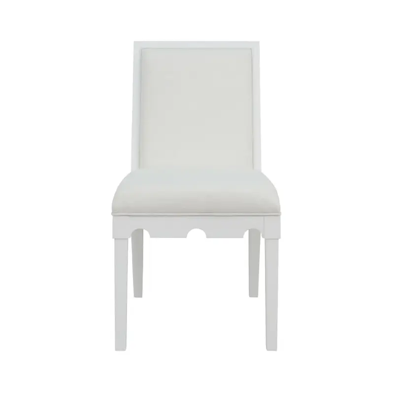 Worlds Away Lanister White Dining Chair