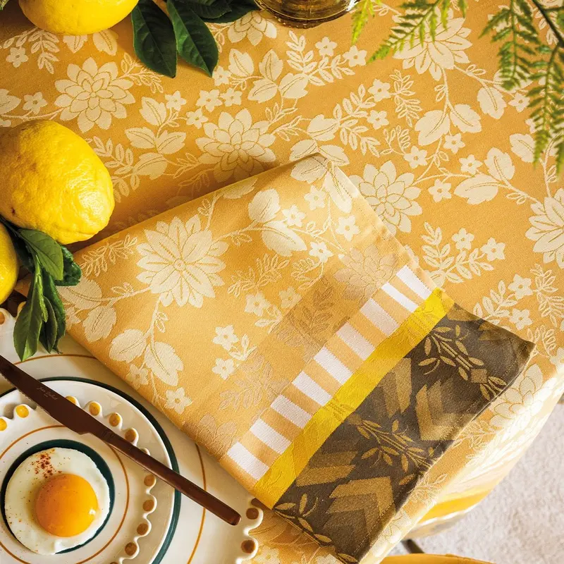 Gipsy Yellow Napkins by Le Jacquard Francais