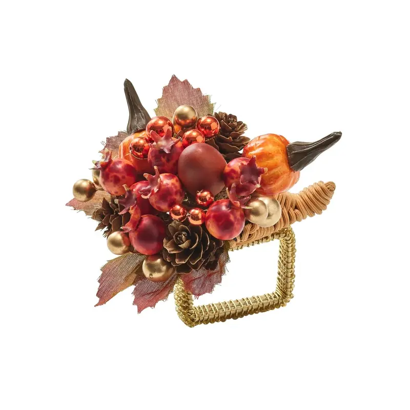 Cornucopia Napkin Ring in Multi, Set of 4 Kim Seybert