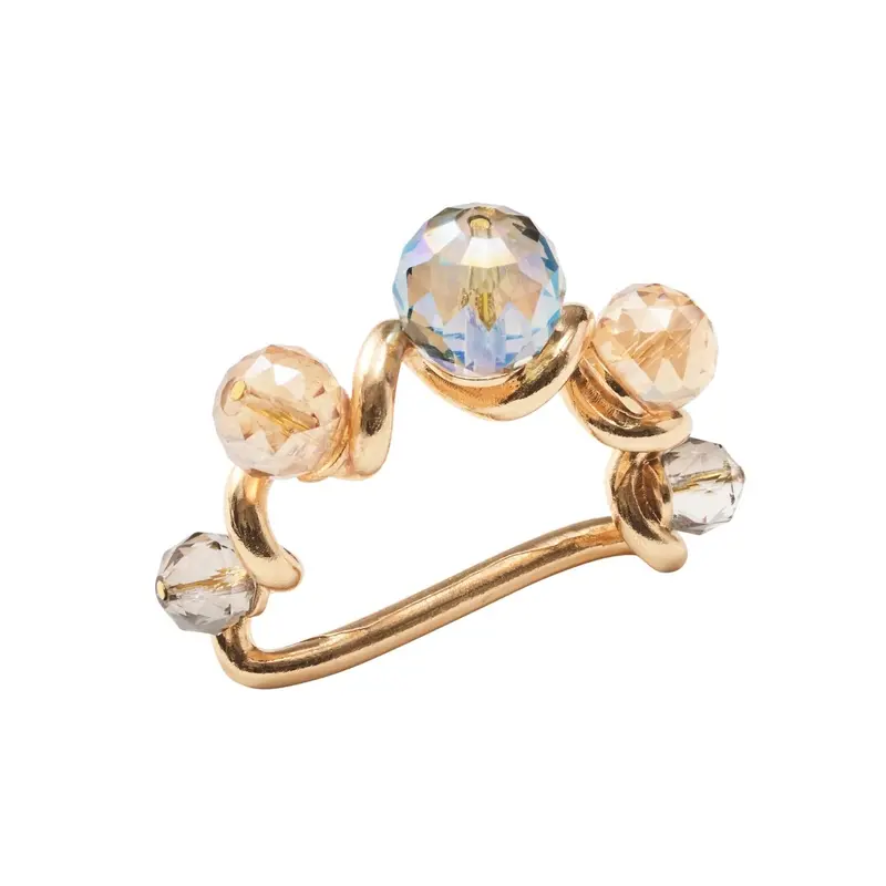 Borealis Napkin Ring in Iridescent & Champagne, Set of 4 Kim Seybert