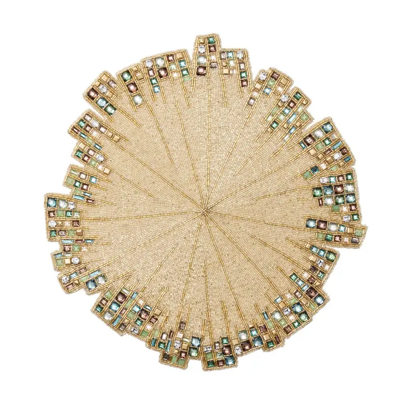 Borealis Placemat in Gold/Multi, Set of 2 Kim Seybert