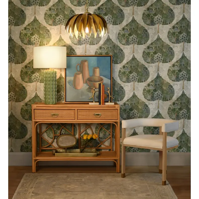 Gideon Natural Console Table by Worlds Away