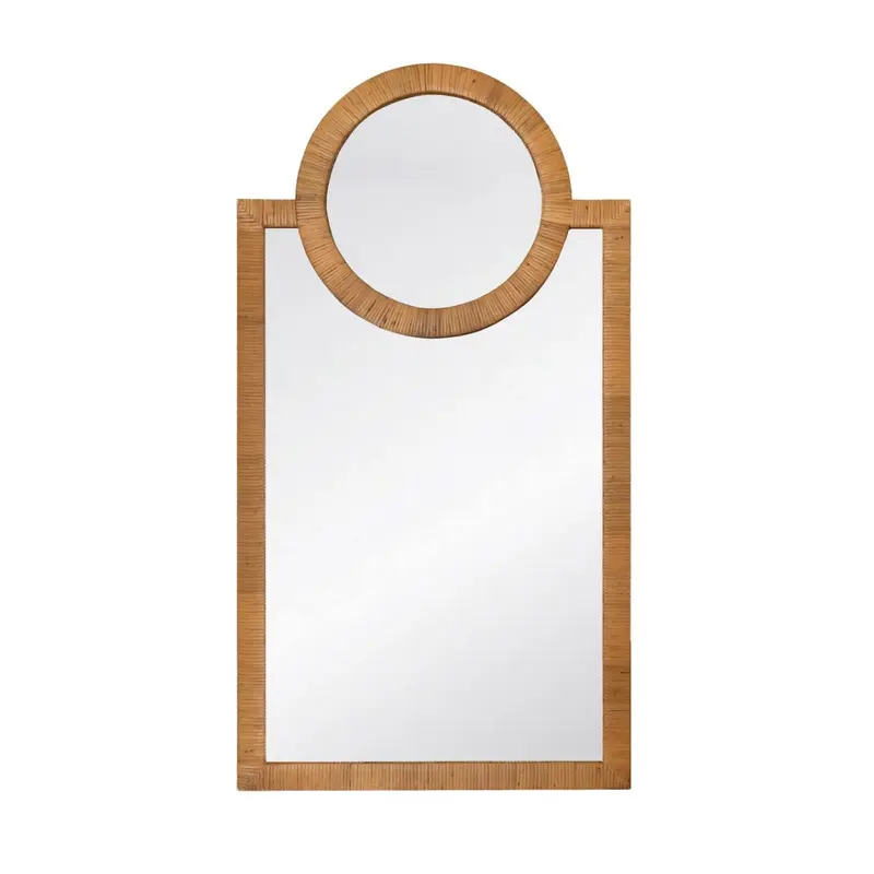 Orlando Rattan Wall Mirror by Worlds Away