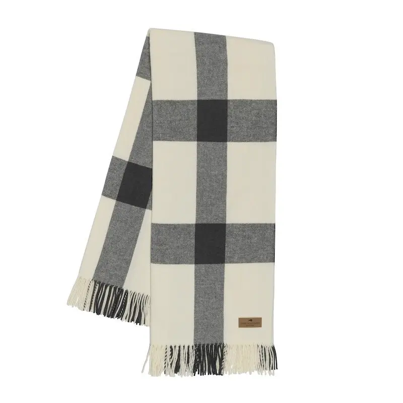 Charcoal Wellington Plaid Throw by Lands Downunder