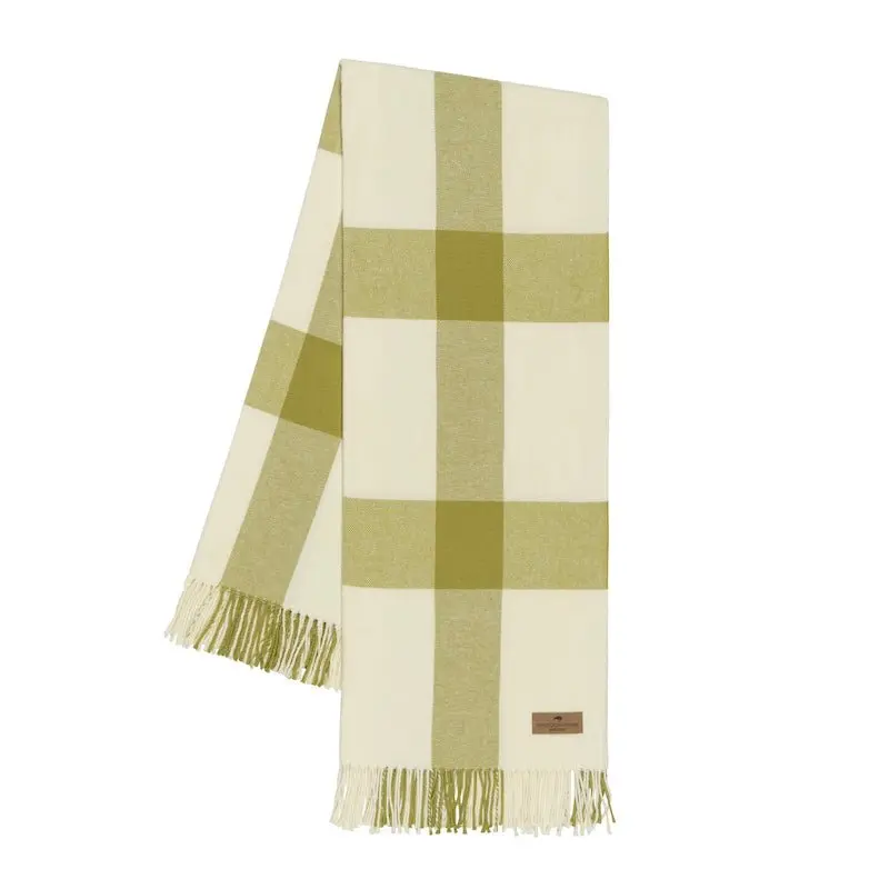 Lemongrass Wellington Plaid Throw by Lands Downunder