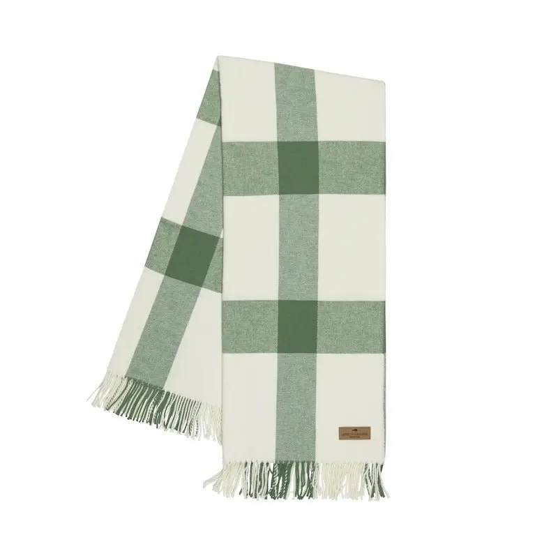 Olive Wellington Plaid Throw by Lands Downunder