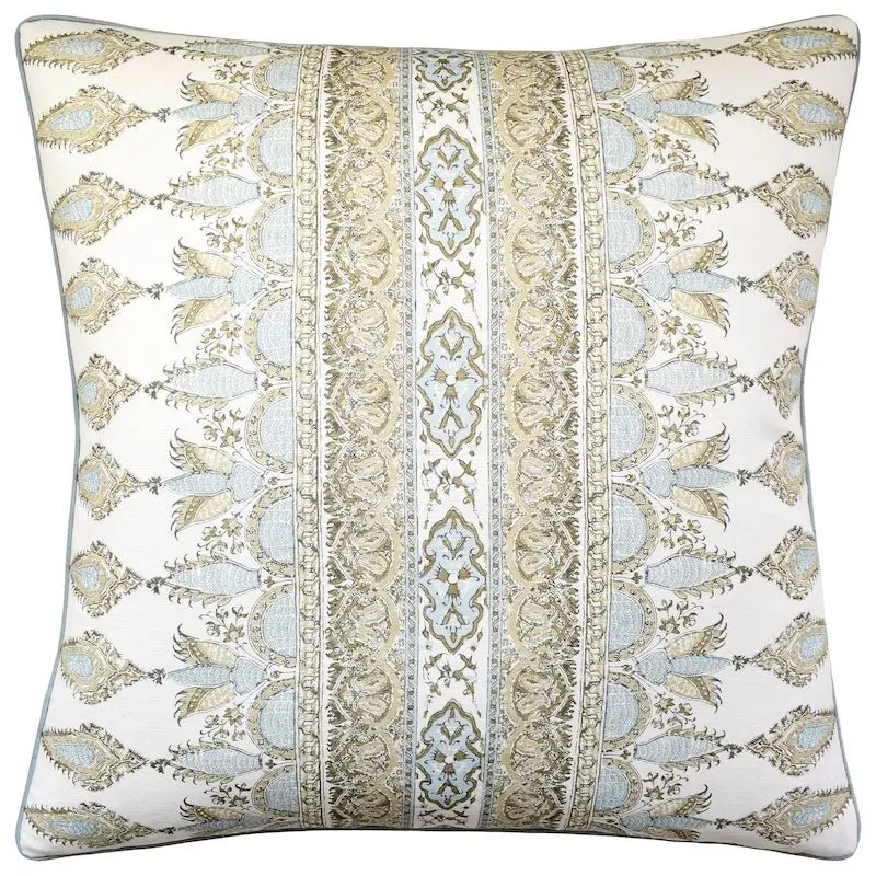 Akola Stripe Beige Throw Pillow by Ryan Studio