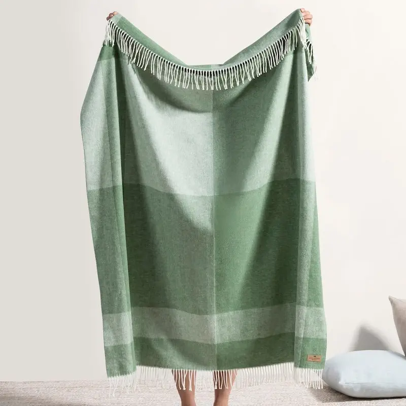 Olive Hampton Plaid Herringbone Throw by Lands Downunder
