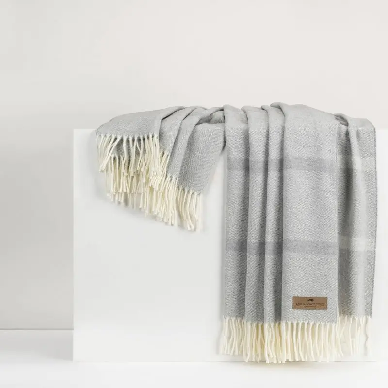 Pebble Montauk Stripe Herringbone Throw by Lands Downunder