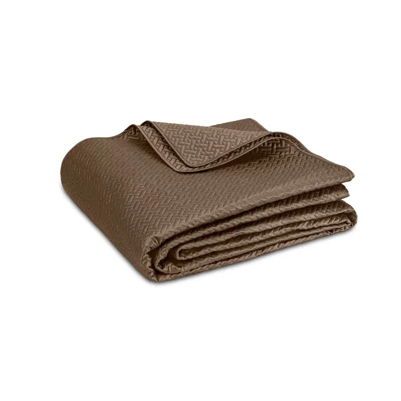 Basketweave Mocha Quilt by Matouk