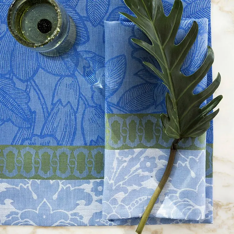 escapade tropicale blue napkin by le jacquard franais