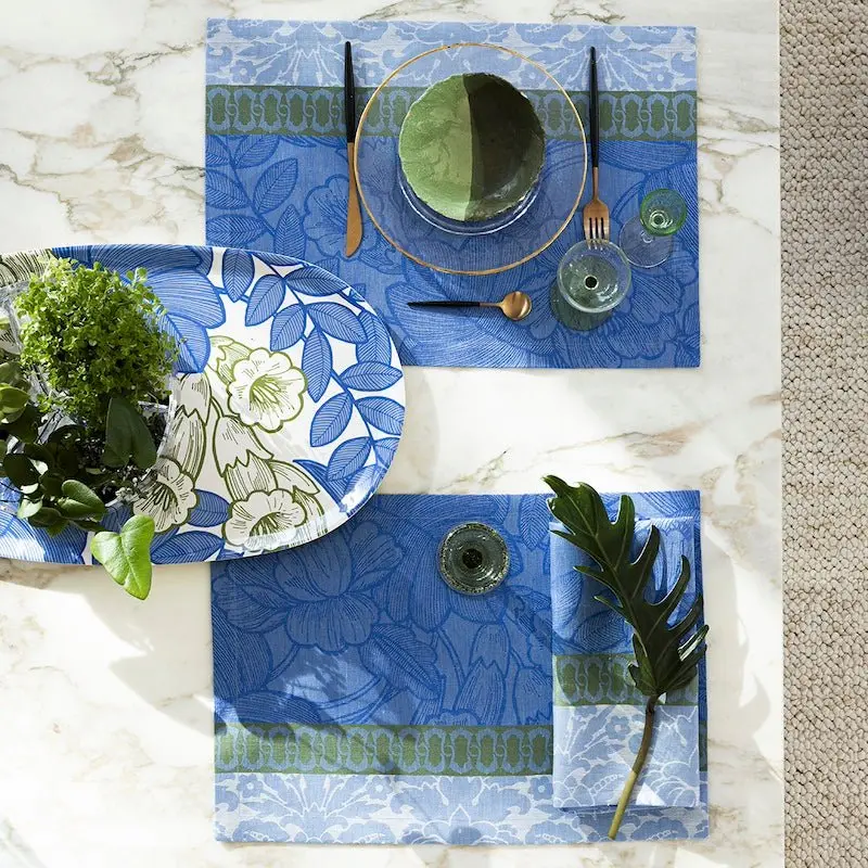 escapade tropicale blue placemat by le jacquard franais