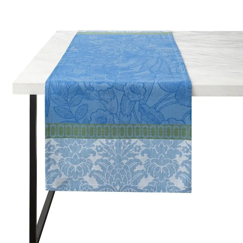 escapade tropicale blue table runner by le jacquard franais