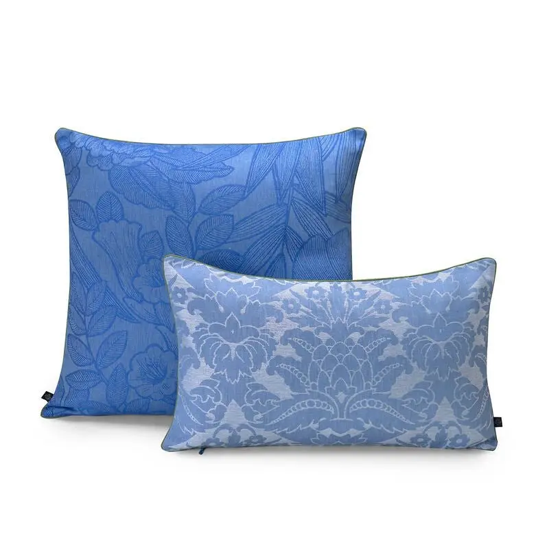 escapade tropicale blue throw pillow by le jacquard franais