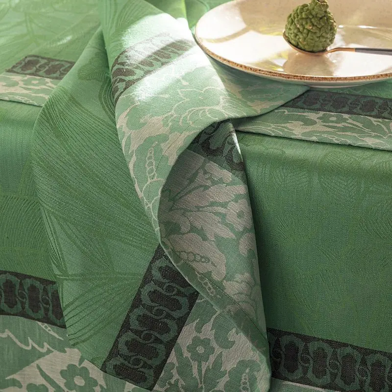 escapade tropicale green napkin by le jacquard franais