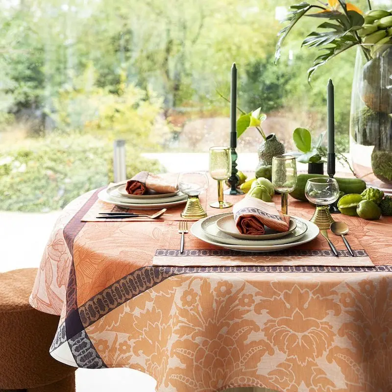 escapade tropicale orange placemat by le jacquard franais