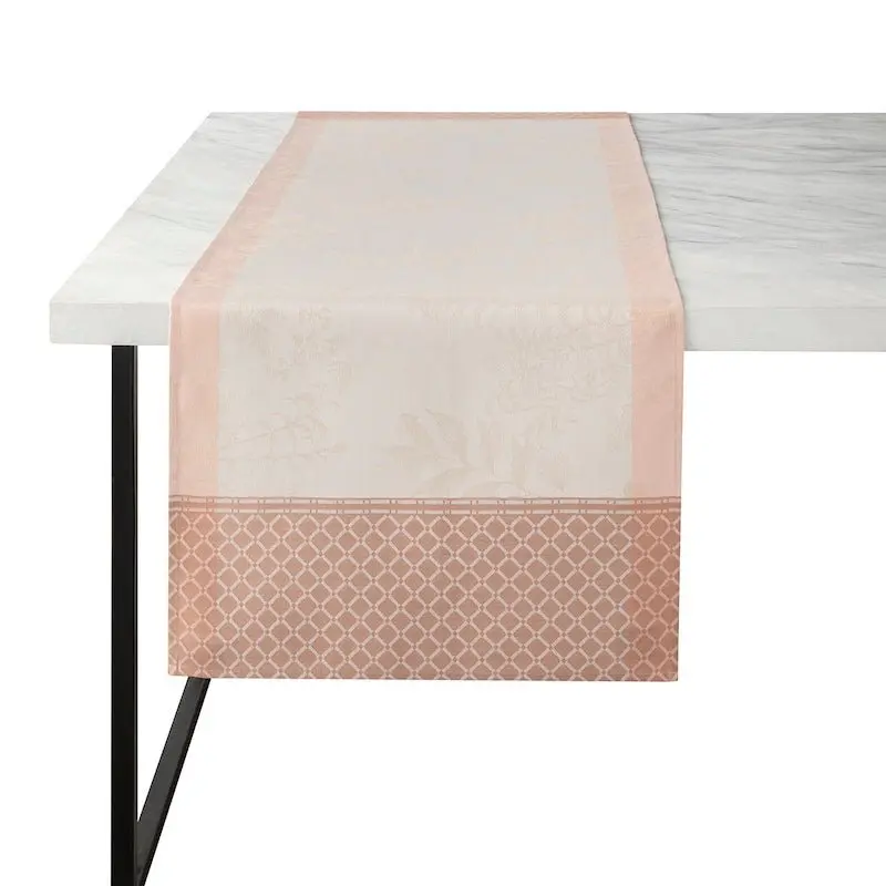 Jardin d'eden beige table runner by le jacquard franais