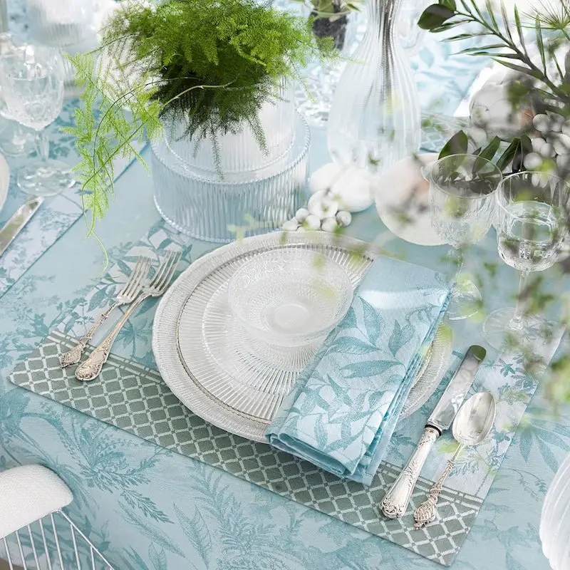 Jardin d'eden blue placemat by le jacquard franais