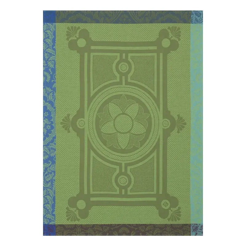 Jardin Francais Green Tea Towel Set of 4 by Le Jacquard Francais
