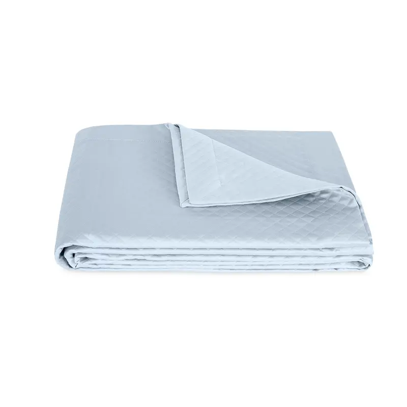 Petra Light Blue Matelasse Coverlets by Matouk