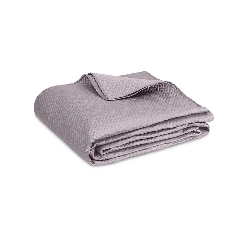 Basketweave Deep Lilac Quilt by Matouk