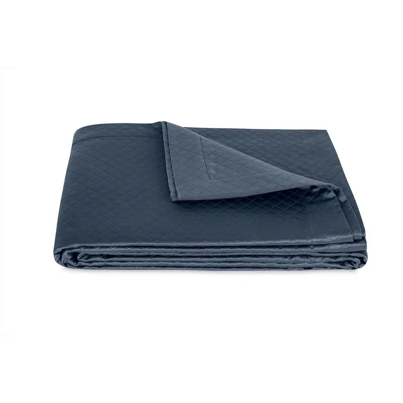 Petra Prussian Blue Matelasse Coverlets by Matouk