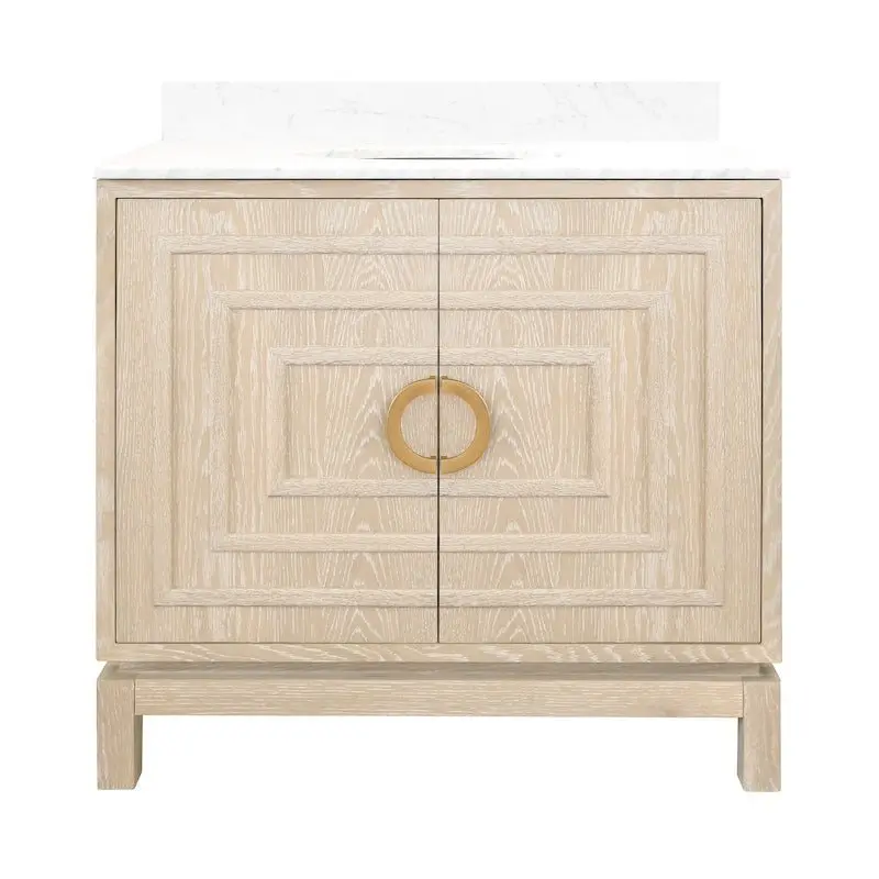Bixby Cerused Oak Bath Vanity by Worlds Away