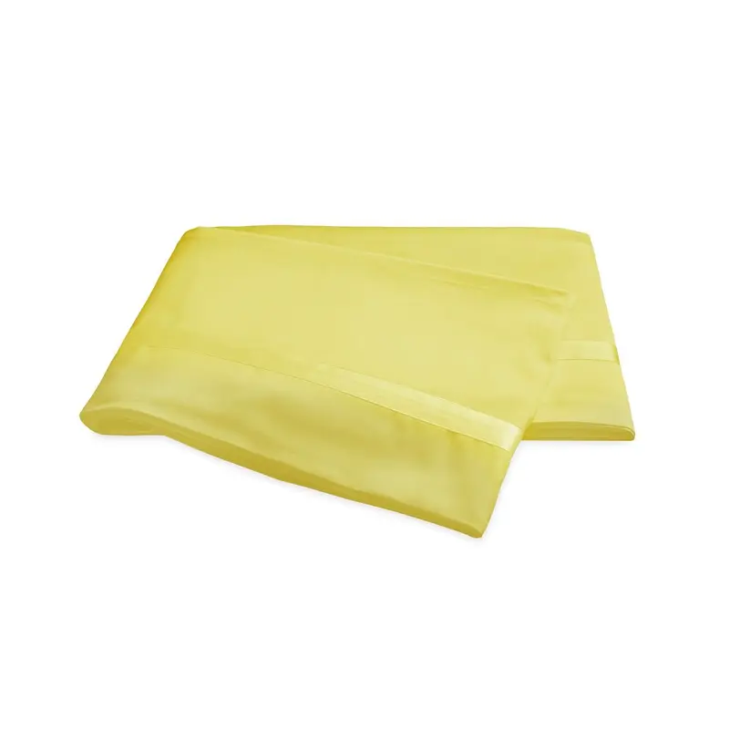 Matouk Nocturne Sateen Bedding in Lemon Yellow