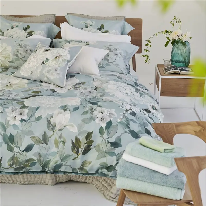 Designers Guild Fleurs Blanche Platinum Bedding