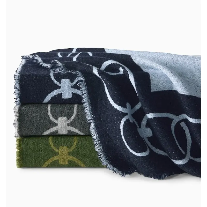 Eterna Chain Throw Blankets by Sferra