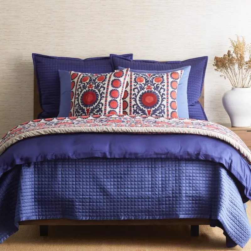 Suzani Throw Indigo by Ann Gish