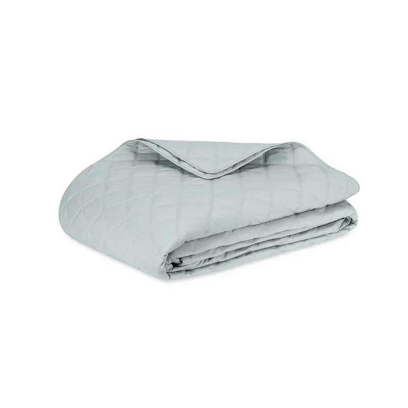 Matouk Milano Percale Quilt in Pool