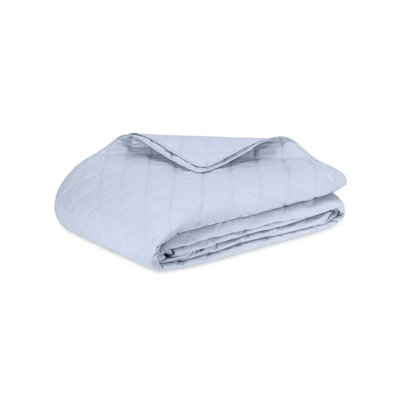 Matouk Milano Percale Quilt in Sky Blue