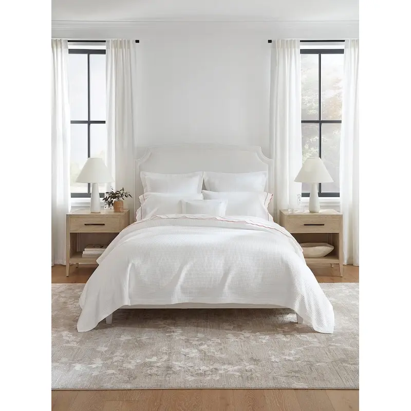 Hatteras White Coverlets by Sferra