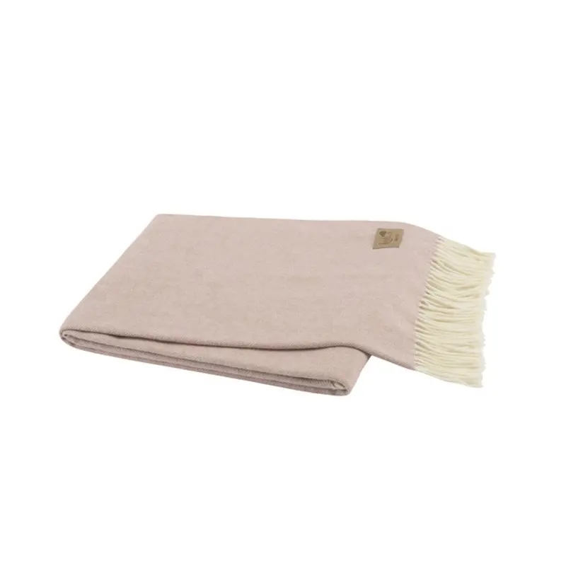 Italian Herringbone Throw in Rose Quartz