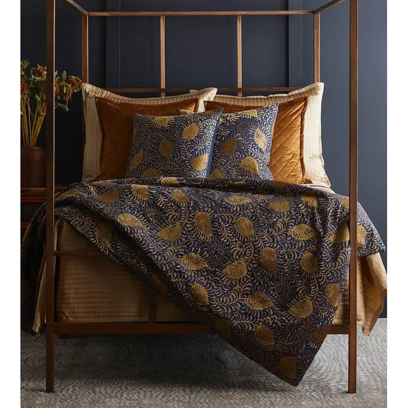 Kinrande Marine and Gold Bedding | The Met x Ann Gish