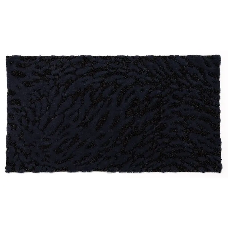 Flow Black 990 Bath Rug by Abyss Habidecor