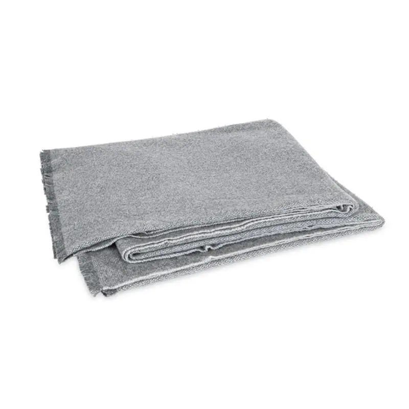 Agnes Smoke Gray Throw Blanket by Matouk