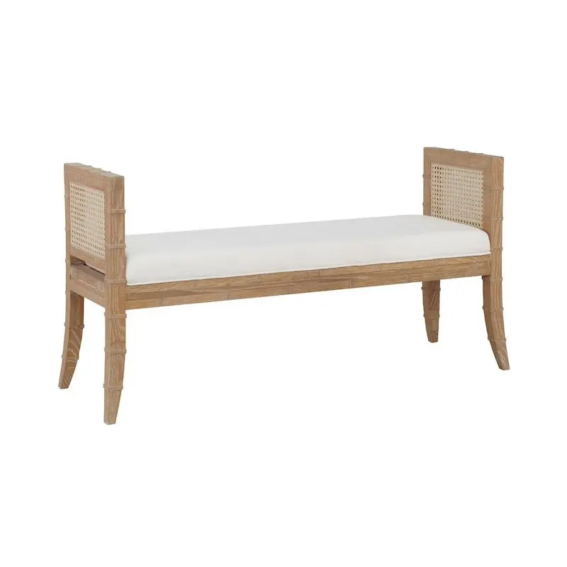 Benedict Cerused Oak Bench by Worlds Away