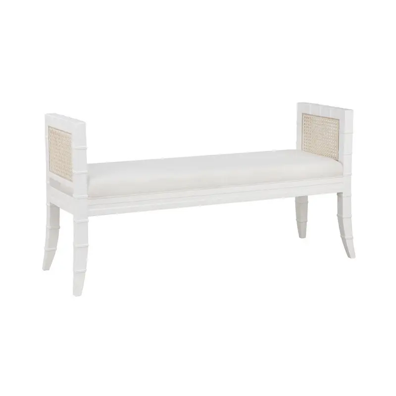 Benedict White Bench by Worlds Away