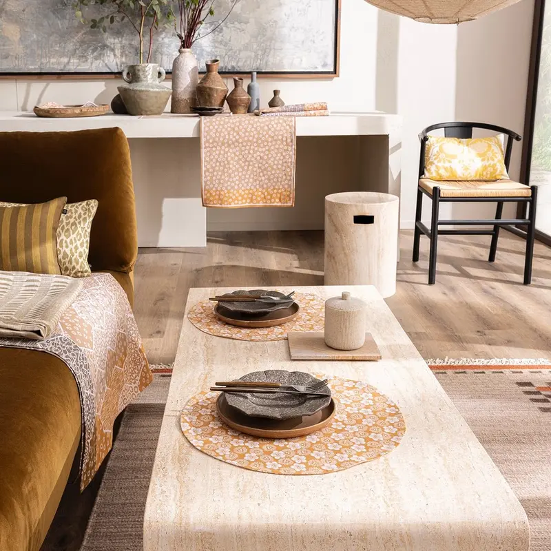 Wagara Beige 20" x 59" Runner by Le Jacquard Franais