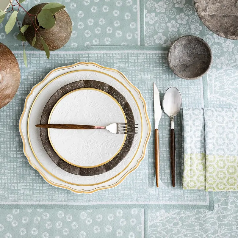 Wagara Green 20" x 14" Placemat by Le Jacquard Franais