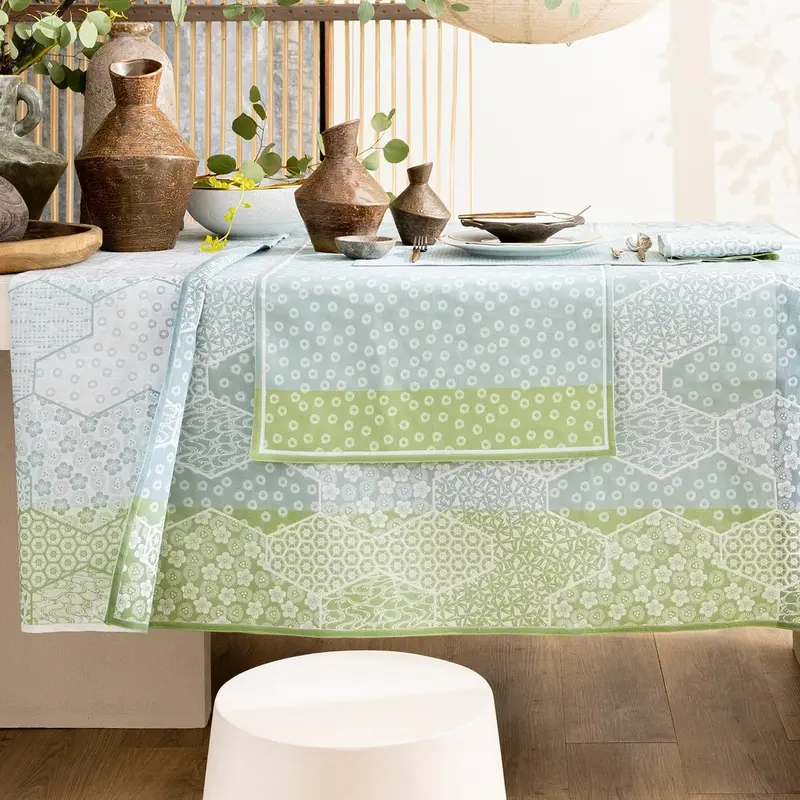 Wagara Green 20" x 59" Runner by Le Jacquard Franais