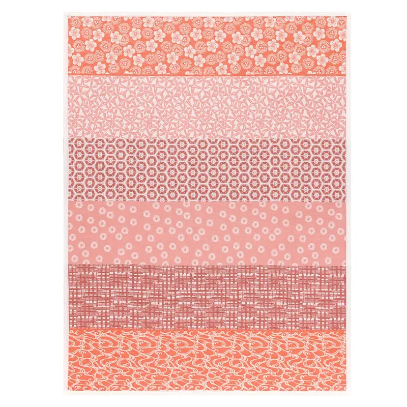 Wagara Pink 24" x 31" Tea Towels by Le Jacquard Franais